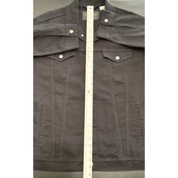 Levis Signature Trucker Jacket Mens 2XL Black Denim Button Up XXL Classic Fit - Picture 8 of 11
